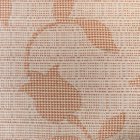 Brown flower pattern on cotton fabricの写真素材