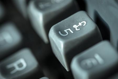 Typewriter key pound signの写真素材