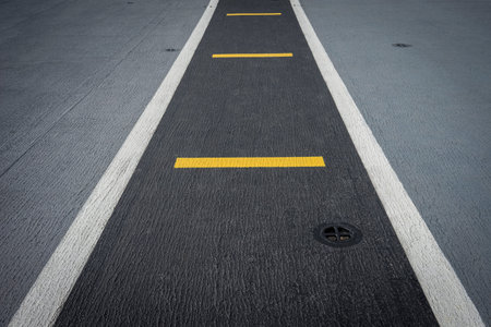 Runway on battleship and runway Aircraft Carrier