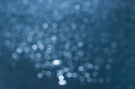 Hexagon boken on water surfaceの写真素材