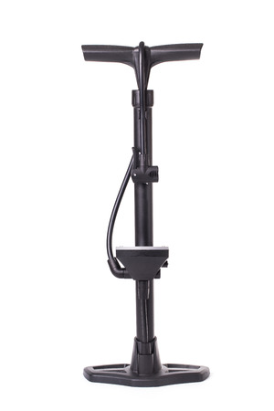 Large hand pump isolated on a white backgroundの写真素材