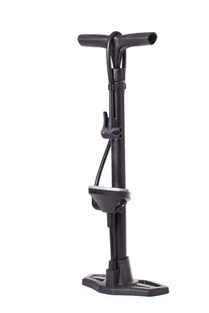 Large hand pump isolated on a white backgroundの写真素材