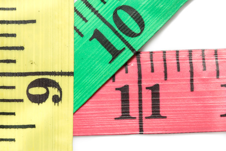 Close up of plastic rulerの写真素材