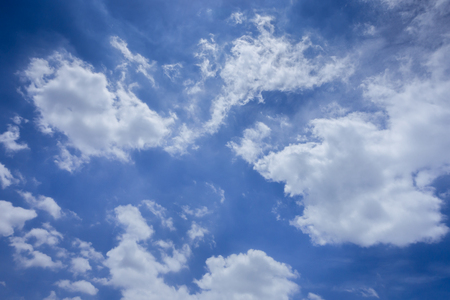 White clouds in blue summer skyの写真素材