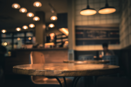 Blur or Defocus image of Coffee Shop or Cafeteria for use as Background