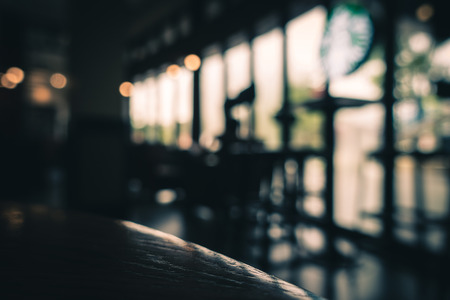 Blur or Defocus image of Coffee Shop or Cafeteria for use as Backgroundの写真素材