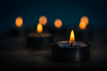 Candles in the Churchの写真素材