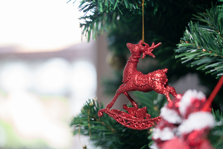 Christmas tree decoration backgroundの写真素材