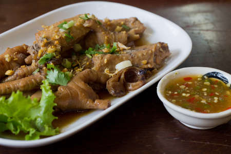Chicken foot with sauceの写真素材
