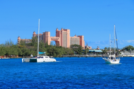 Atlantis hotel on Paradise Island in Nassau, Bahamas.の写真素材