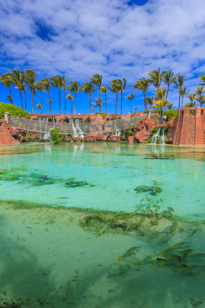 Atlantis hotel on Paradise Island in Nassau, Bahamas.のeditorial素材