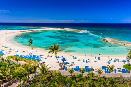 Atlantis hotel on Paradise Island in Nassau, Bahamas.のeditorial素材