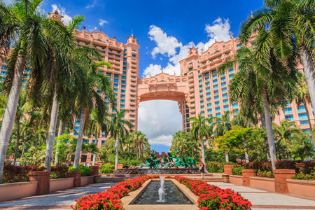 Bahamas pier landscape in Nassau city , Caribbeanのeditorial素材