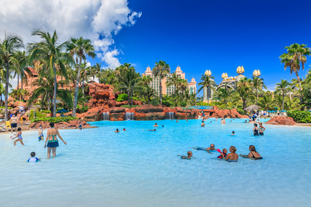Bahamas pier landscape in Nassau city , Caribbeanのeditorial素材