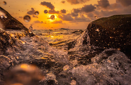 When the sun is golden And the sea that the waves beat Makes you feel refreshed and rested