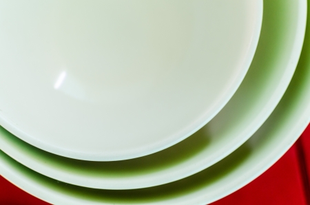 Circle of edge of set of green bowlsの写真素材