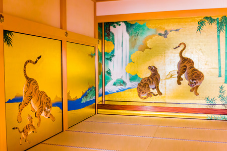 Gorgeous room in the Honmaru palace of Nagoya-jo castleのeditorial素材