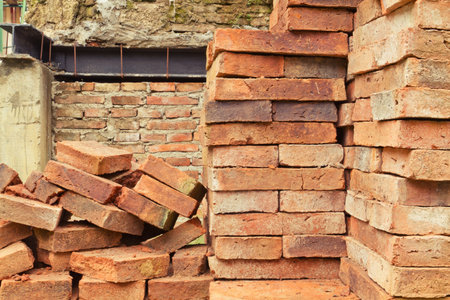 Bricks on a construction site 