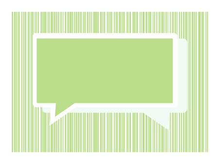 Speech green bubble for your word with green line abstract background,Vector illustrationのイラスト素材