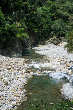 Shakadang Trail in Taroko National Park, Taiwan on 30 April 2017のeditorial素材