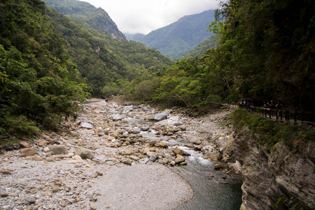 Shakadang Trail in Taroko National Park, Taiwan on 30 April 2017のeditorial素材
