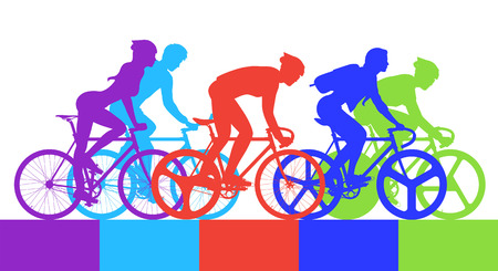 Cyclist in the bicycle raceのイラスト素材