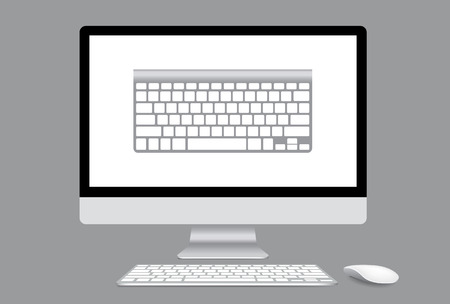 Computer display isolatedのイラスト素材