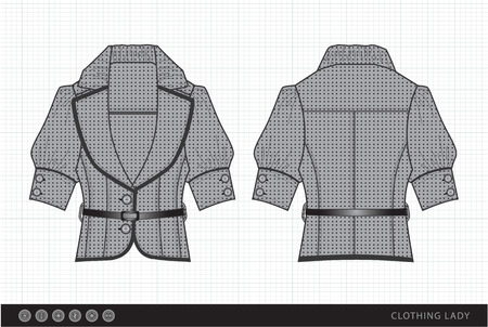 Fashionable clothes ladyのイラスト素材