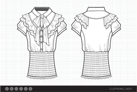 Fashionable clothes ladyのイラスト素材
