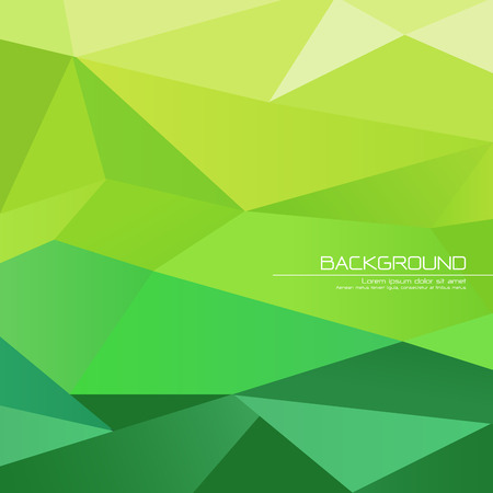 Green polygon abstract background. Vector illustrationのイラスト素材