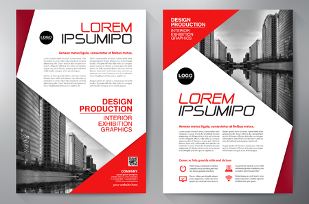 Business Brochure. Flyer Design. Leaflets a4 Template. Cover Book and Magazine. Annual Report Vector illustrationのイラスト素材