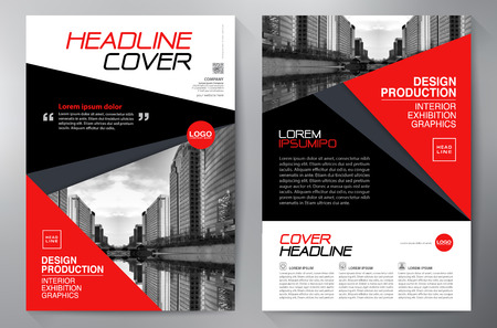 Business Brochure. Flyer Design. Leaflets a4 Template. Cover Book and Magazine. Annual Report Vector illustrationのイラスト素材