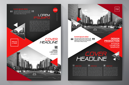 Business Brochure. Flyer Design. Leaflets a4 Template. Cover Book and Magazine. Annual Report Vector illustrationのイラスト素材