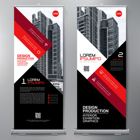 Business Roll Up. Standee Design. Banner Template. Presentation and Brochure Flyer. Vector illustrationのイラスト素材
