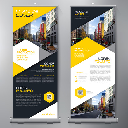 Business Roll Up. Standee Design. Banner Template. Presentation and Brochure Flyer. Vector illustrationのイラスト素材