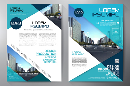 Flyer Design. Leaflets a4 Template. Cover Book and Magazine. Annual Report Vector illustrationのイラスト素材