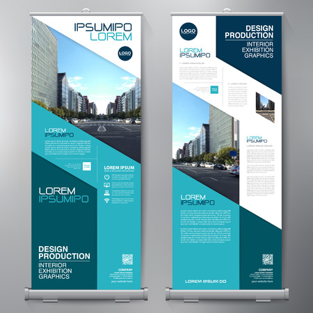 Business Roll Up. Standee Design. Banner Template. Presentation and Brochure Flyer. Vector illustrationのイラスト素材