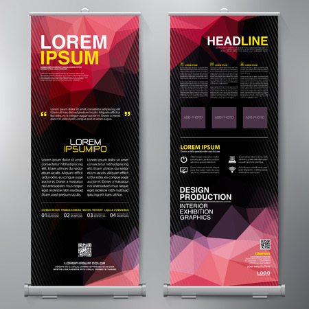 Business Roll Up. Standee Design. Banner Template. Presentation and Brochure Flyer. Vector illustrationのイラスト素材