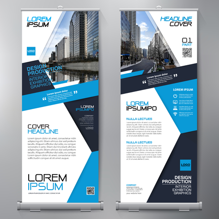 Business Roll Up. Standee Design. Banner Template. Presentation and Brochure Flyer. Vector illustrationのイラスト素材
