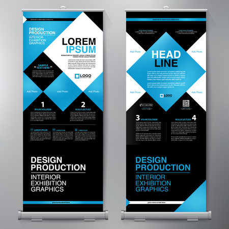 Business Roll Up. Standee Design. Banner Template. Presentation and Brochure Flyer. Vector illustrationのイラスト素材