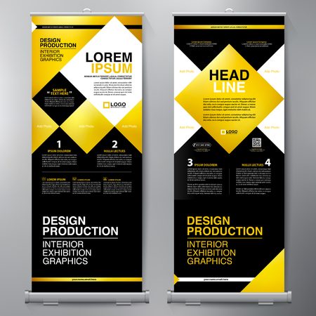 Business Roll Up. Standee Design. Banner Template. Presentation and Brochure Flyer. Vector illustrationのイラスト素材