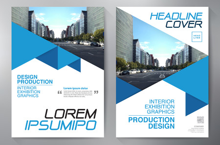 Business Brochure. Flyer Design. Leaflets a4 Template. Cover Book and Magazine. Annual Report Vector illustrationのイラスト素材