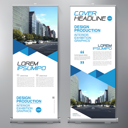 Business Roll Up. Standee Design. Banner Template. Presentation and Brochure Flyer. Vector illustrationのイラスト素材