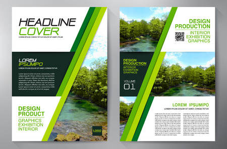 Business Brochure, Flyer Design, Leaflets a4 Template, Cover Book and Magazine design Vector illustrationのイラスト素材