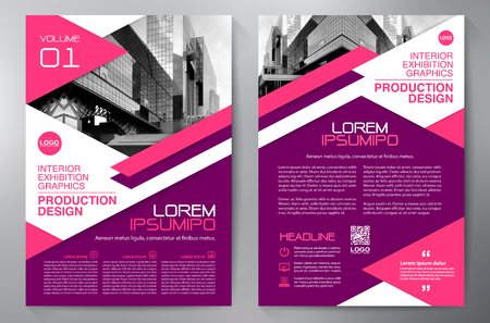 Business Brochure. Flyer Design. Leaflets a4 Template. Cover Book and Magazine. Annual Report Vector illustrationのイラスト素材