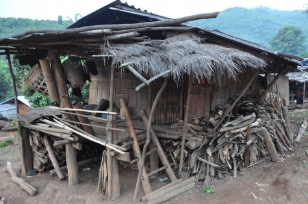 Karen Home is Chaingmai Thailandの写真素材