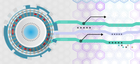 White technology, abstract honeycombのイラスト素材