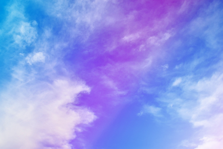 Pastel blue sky, bright purple, soft, beautiful, abstractの写真素材
