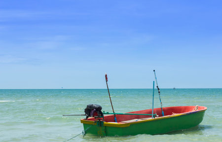fishing boat floating on the sea