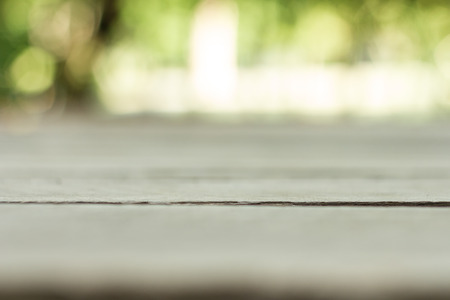 wood bridge walk in the park out of focusの写真素材
